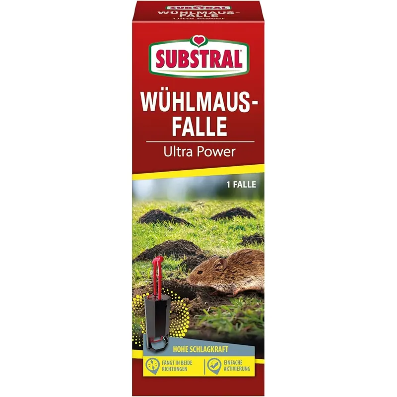 Substral 78330 Wühlmausfalle 1 Stück Effektive Bekämpfung Von Wühlmäusen Im Garten Robuste Mechanische Falle Mit Hoher Schlagkraft