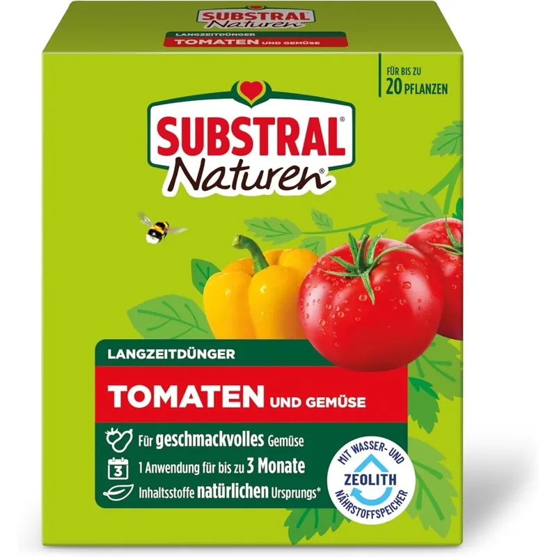 Substral 84030 Naturen Langzeitdünger Tomaten & Gemüse 1 2 kg Für Geschmackvolles Gemüse Kräftige Pflanzen & Reichhaltige Ernte Mit Zeolith