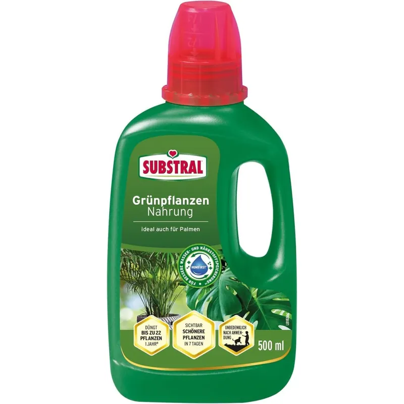 Substral Flüssigdünger für Grünpflanzen & Palmen - 500 ml, Mindert Nährstoffmangel, Fördert Wachstum & Blattgrün
