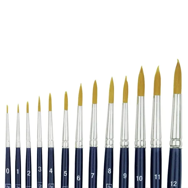 Syntheticpinsel Brunnen Standard-SY 4894212 - blau Strichstärke 12 nahtlose Aluzwinge Stiel aus Holz