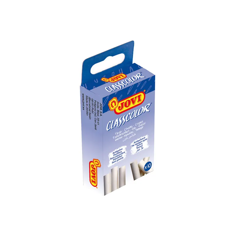 Tafelkreide Jovi Classcolor 1010 - 12 x 52 x 21 mm weiß Pckg/10