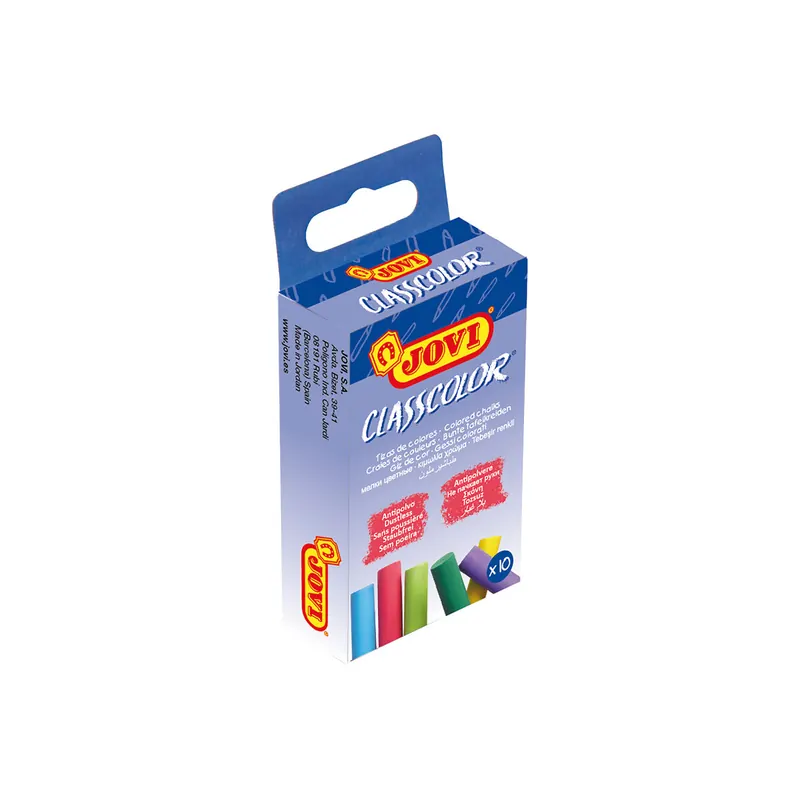 Tafelkreide Jovi Classcolor 1020 - 12 x 52 x 21 mm farbig sortiert Pckg/10