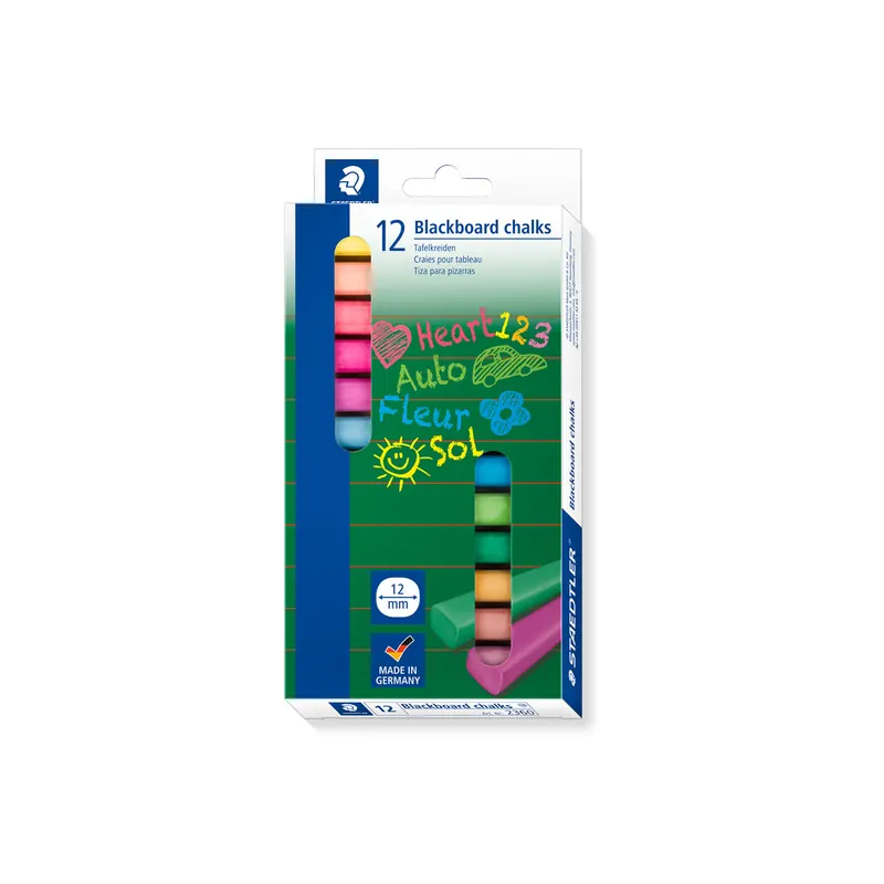 Tafelkreide Staedtler 2360 - 13 x 13 mm farbig sortiert 12er-Set