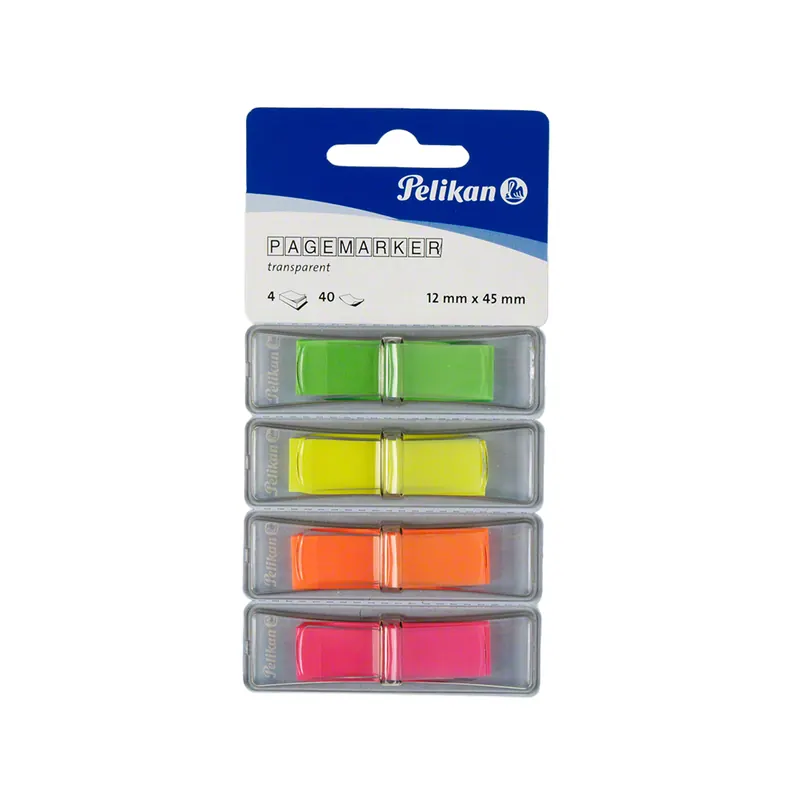 Tapeflex-Pagemarker, Transparent-Neon-Mix pink, orange, gelb, grün