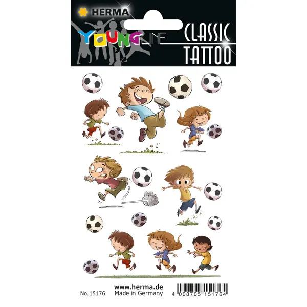 Tattoofolie Herma Classic 15176 - Fußball ablösbar Pckg/10