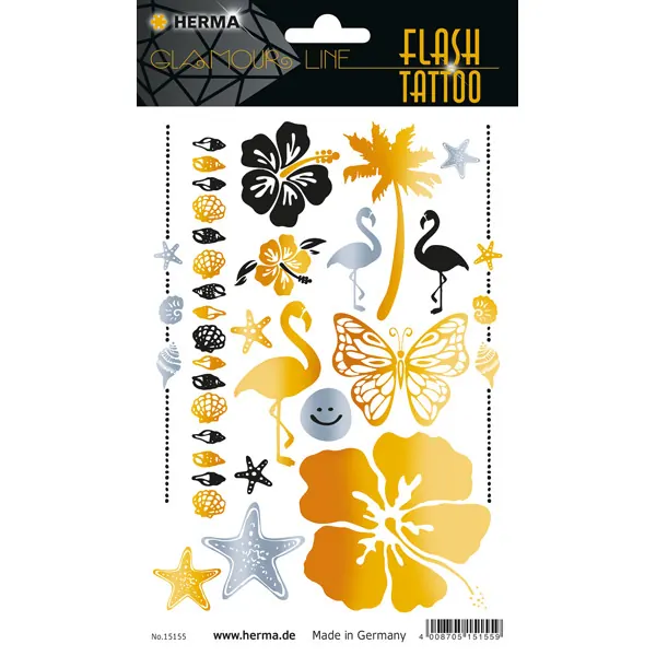 Tattoofolie Herma Flash 15155 - Strand ablösbar 1 Bogen