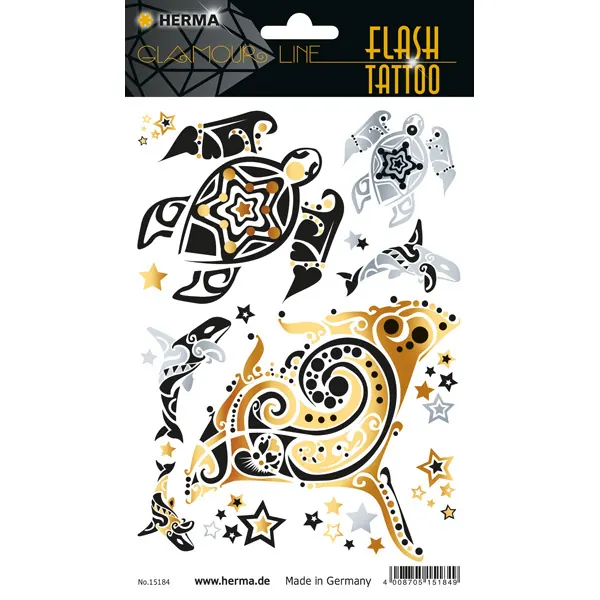 Tattoofolie Herma Flash 15184 - Ocean ablösbar 1 Bogen