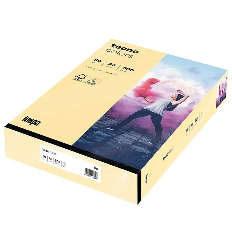 tecno Kopierpapier colors chamois DIN A3 80 g/qm 500 Blatt