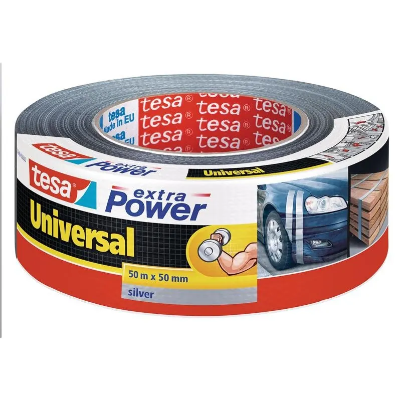 tesa extra Power Universal Gewebeband silber 50m x 50mm