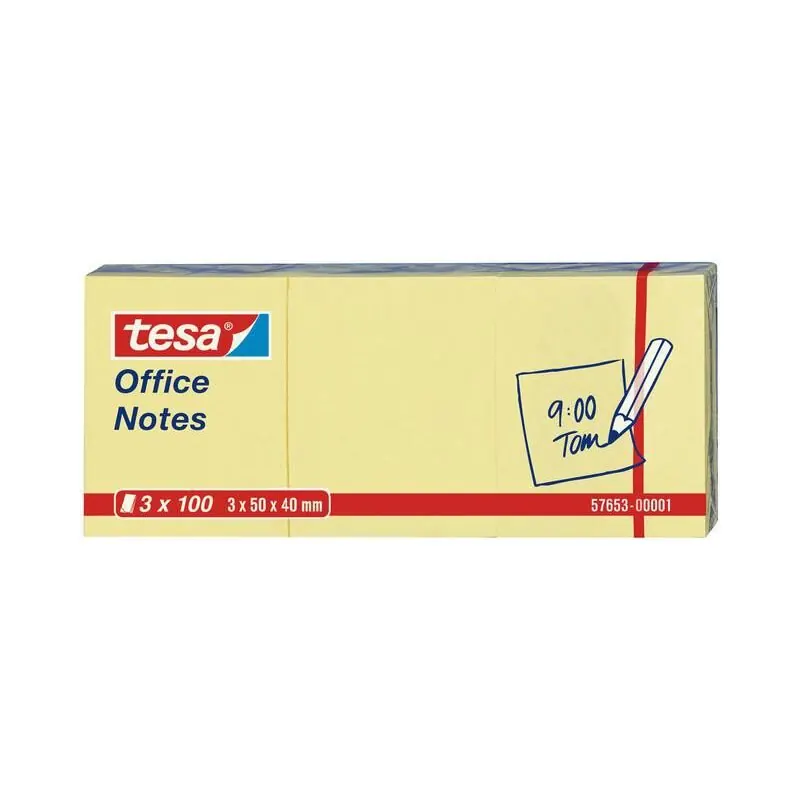 tesa Office Notes 3 x 100 Blatt, gelb 50mm x 40mm