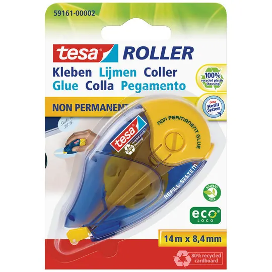 tesa Roller Kleben non permanent ecoLogo, Nachfüllroller ( Blister )