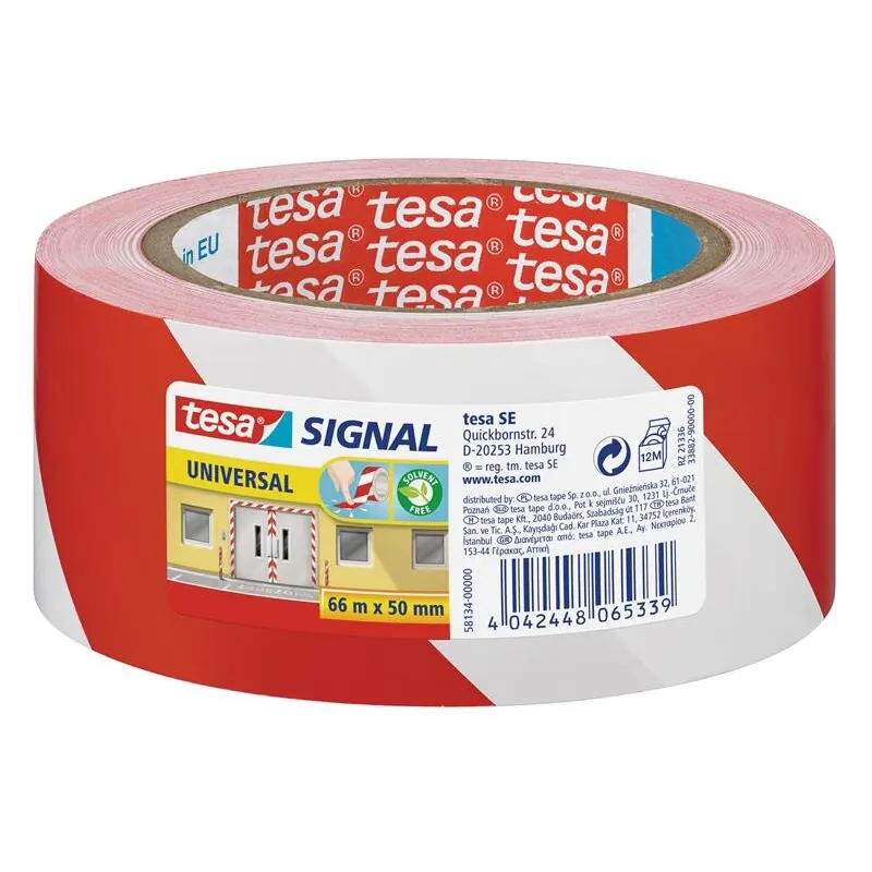 tesa Signal Markierungsklebeband Universal rot / weiß