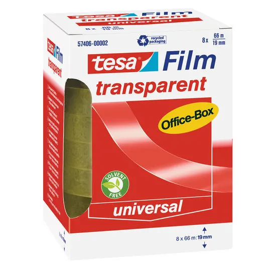 tesa transparent Office-Box 66m x 19mm 8 Rollen