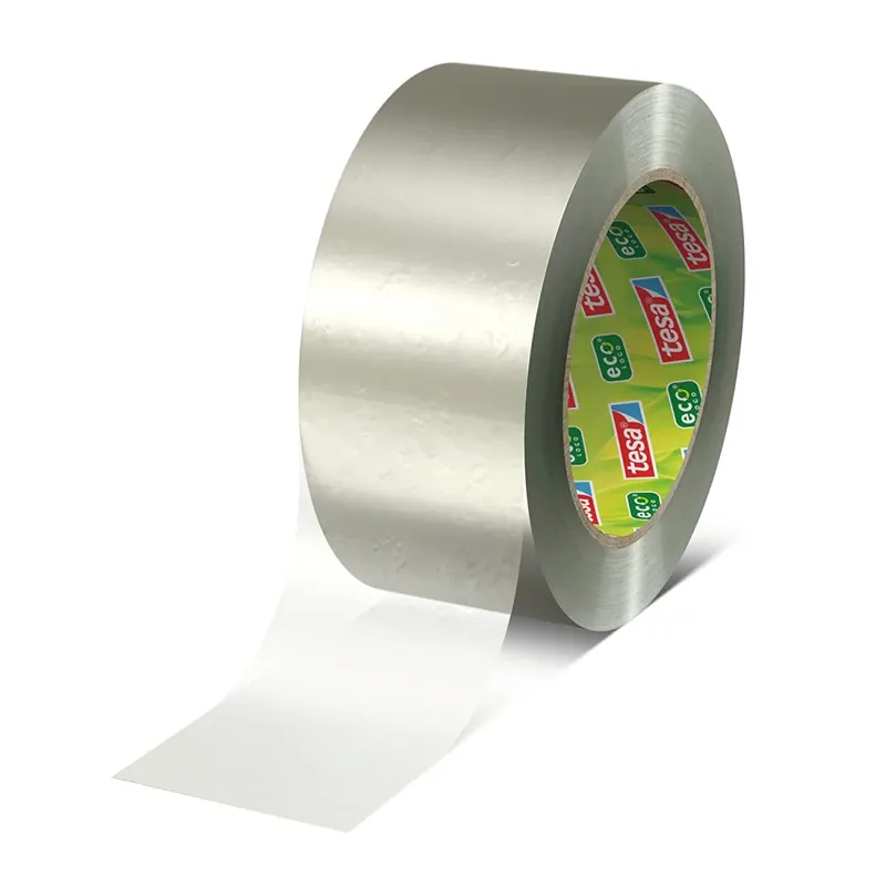 Tesapack ECO und ULTRA STRONG ecoLogo - transparentes Kunststoff-Packband mit extra starker Haftkraft - umweltfreundliches Klebeband, lösemittelfrei hergestellt - 66 m x 50 mm