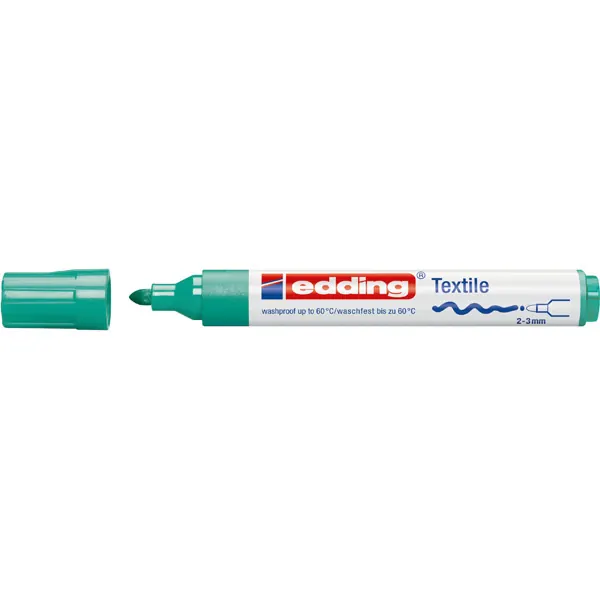 Textilmarker edding creative 4500 - blassgrün 2-3 mm Rundspitze permanent nicht nachfüllbar
