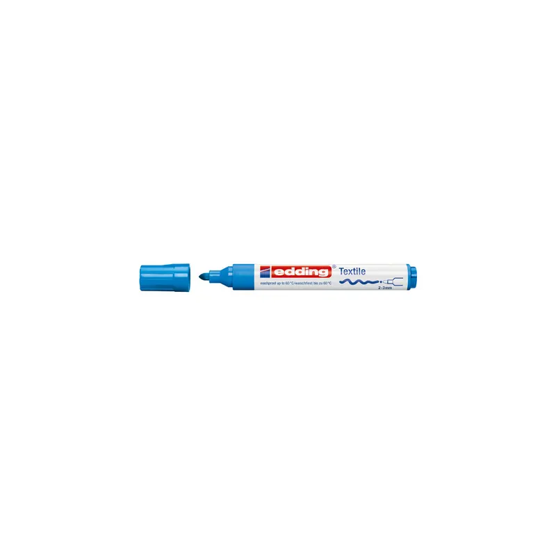 Textilmarker edding creative 4500 - hellblau 2-3 mm Rundspitze permanent nicht nachfüllbar