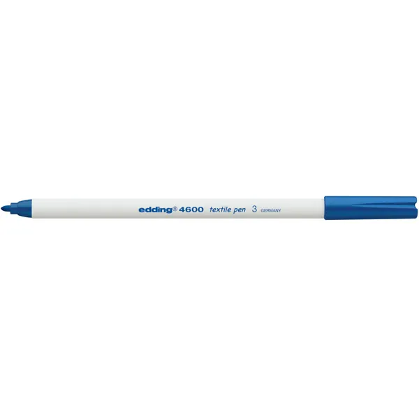 Textilmarker edding creative 4600 - blau 1 mm Rundspitze permanent nicht nachfüllbar