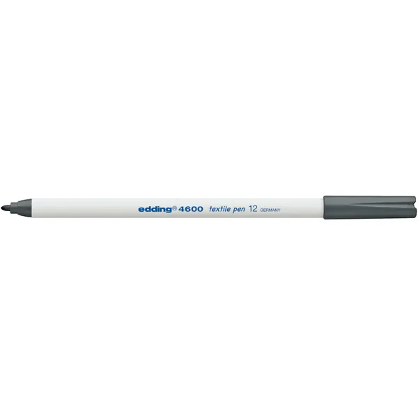 Textilmarker edding creative 4600 - grau 1 mm Rundspitze permanent nicht nachfüllbar