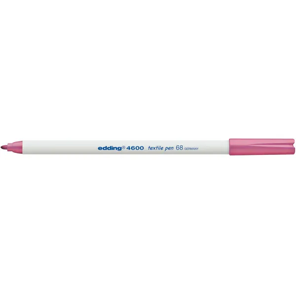 Textilmarker edding creative 4600 - neonrosa 1 mm Rundspitze permanent nicht nachfüllbar