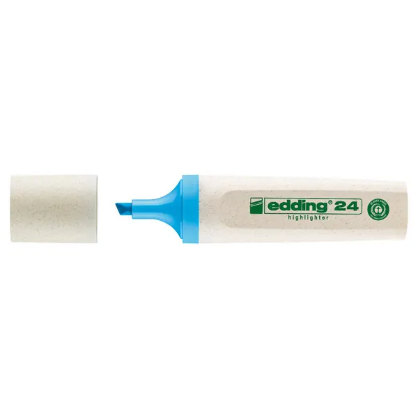 Textmarker edding EcoLine 24 - neonblau 2-5 mm Keilspitze permanent nachfüllbar