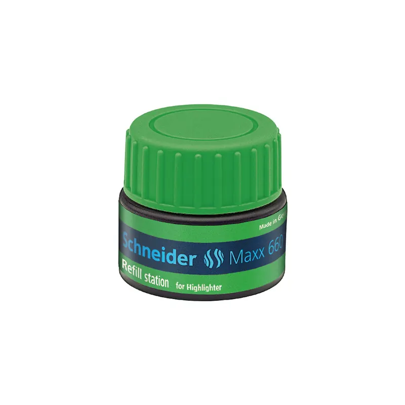 Textmarker Nachfülltinte Schneider 166004 - grün für Mod. Job permanent 30 ml