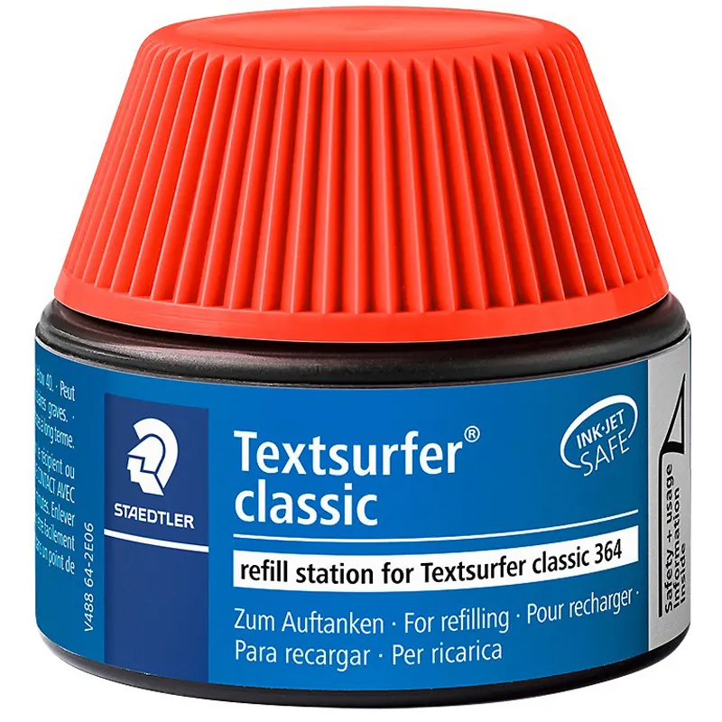 Textmarker Nachfülltinte Staedtler 48864 - rot für Mod. Textsurfer Classic permanent 30 ml