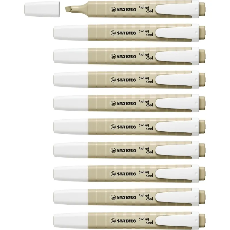 Textmarker - STABILO swing cool NatureCOLORS - 10er Pack - schlammgrün