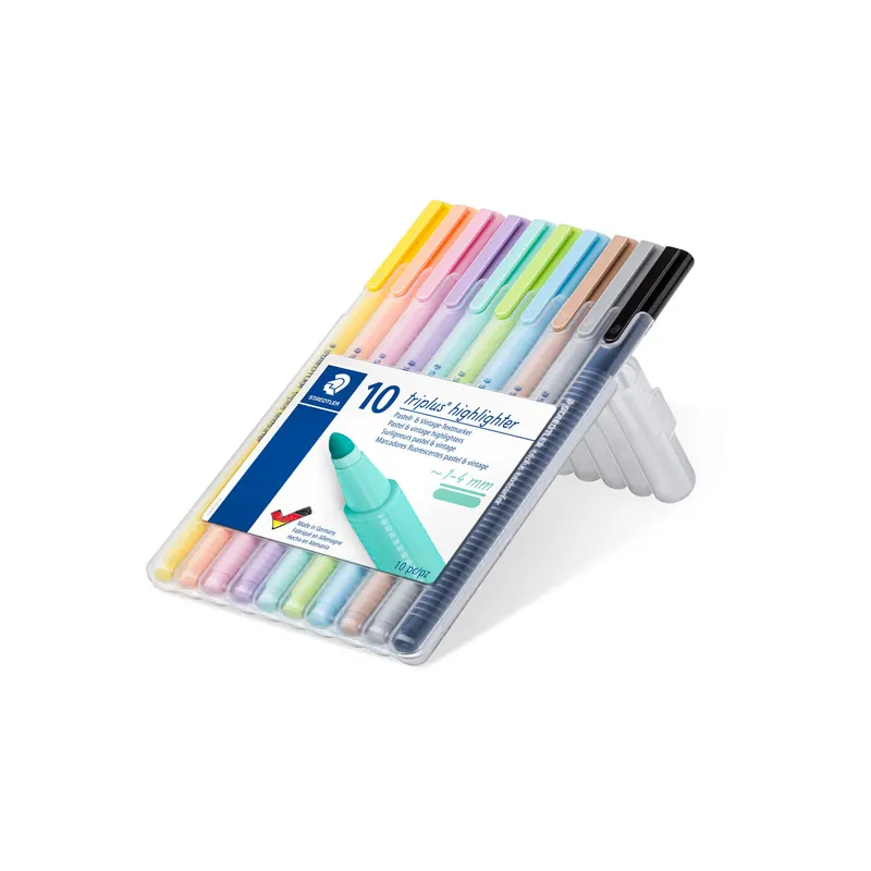 Textmarker Staedtler triplus textsurfer 362CSB10 - farbig sortiert (10) 1-4 mm Rundspitze permanent nicht nachfüllbar 10er-Set