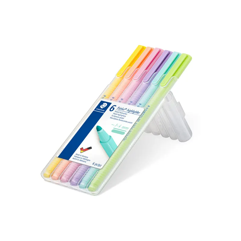 Textmarker Staedtler triplus textsurfer 362CSB6 - farbig sortiert (6) 1-4 mm Rundspitze permanent nicht nachfüllbar 6er-Set