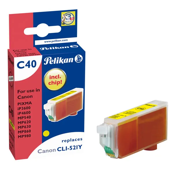 Tintendruckerpatrone Pelikan ersetzt Canon 4103277-PEL - gelb CLI-521Y 9 ml