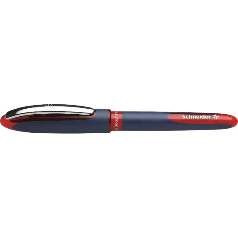 Tintenroller Schneider One Business 183002 - dunkelblau/rotes Gehäuse 0,6 mm Mine rot Free Ink System
