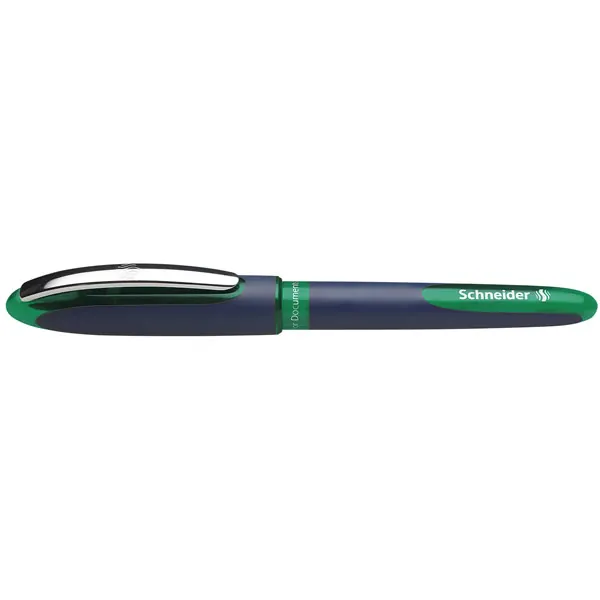 Tintenroller Schneider One Business 183004 - dunkelblau/grünes Gehäuse 0,6 mm Mine grün Free Ink System