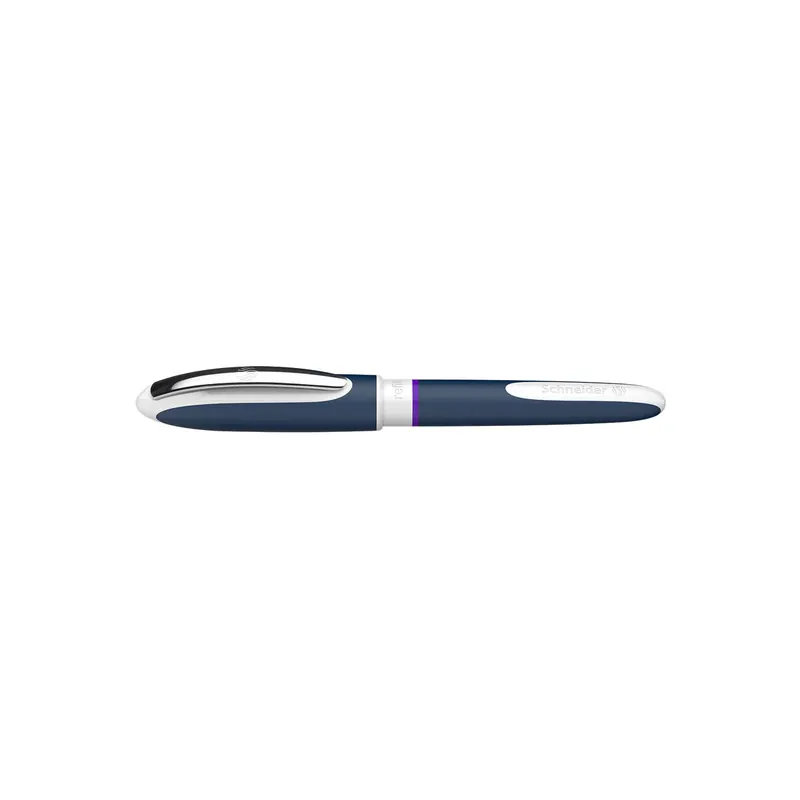 Tintenroller Schneider One Change 1837 - tiefblau-weiß. 0,6 mm Mine violett