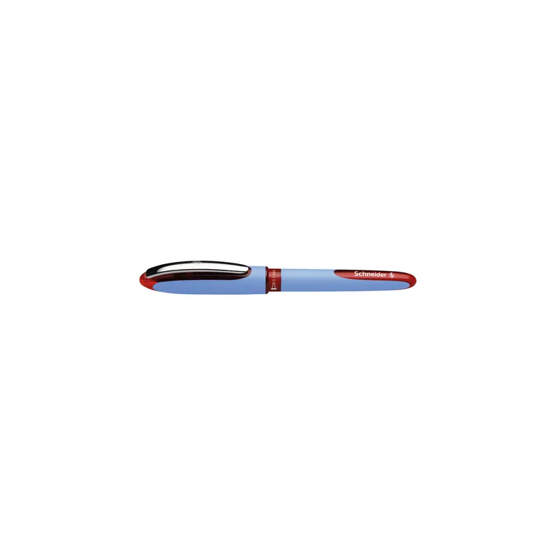 Tintenroller Schneider One Hybrid N 183402 - hellblau/rotes Gehäuse Mine F rot Free Ink System