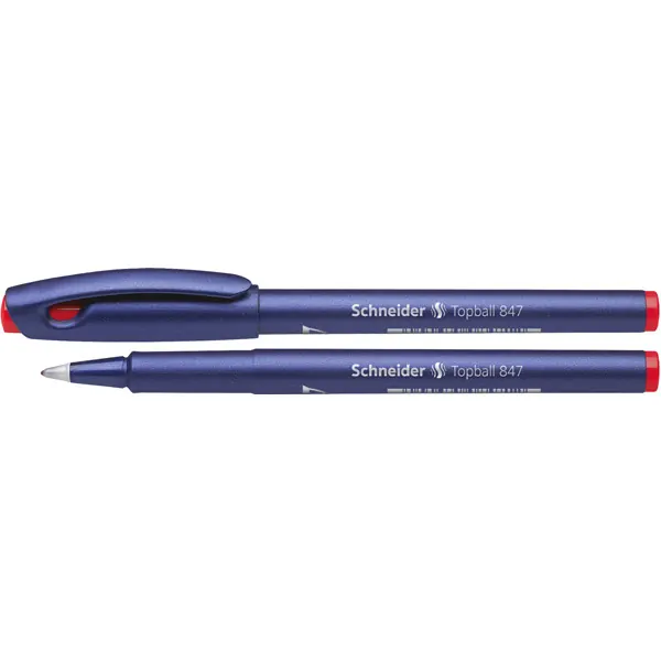 Tintenroller Schneider Topball 8472 - lila/rotes Gehäuse 0,5 mm Mine rot