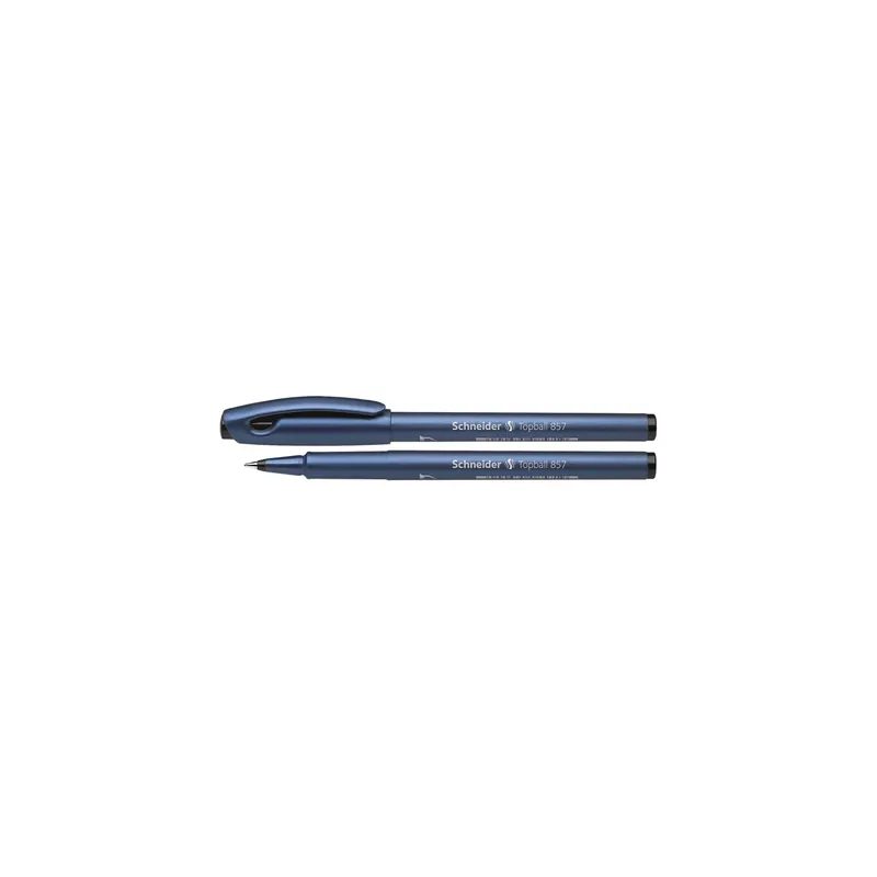 Tintenroller Schneider Topball 8571 - dunkelblau/schwarzes Gehäuse 0,6 mm Mine schwarz Tampon-System