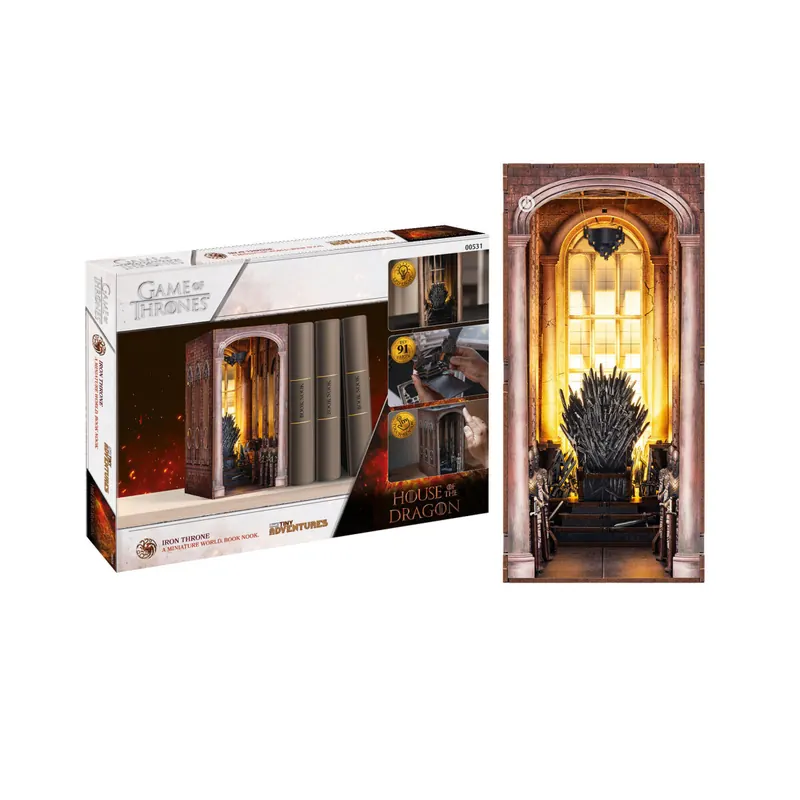 Tiny Adventures - House of the Dragon "Iron Throne Handgefertigte Miniaturwelten zum Zusammenbauen