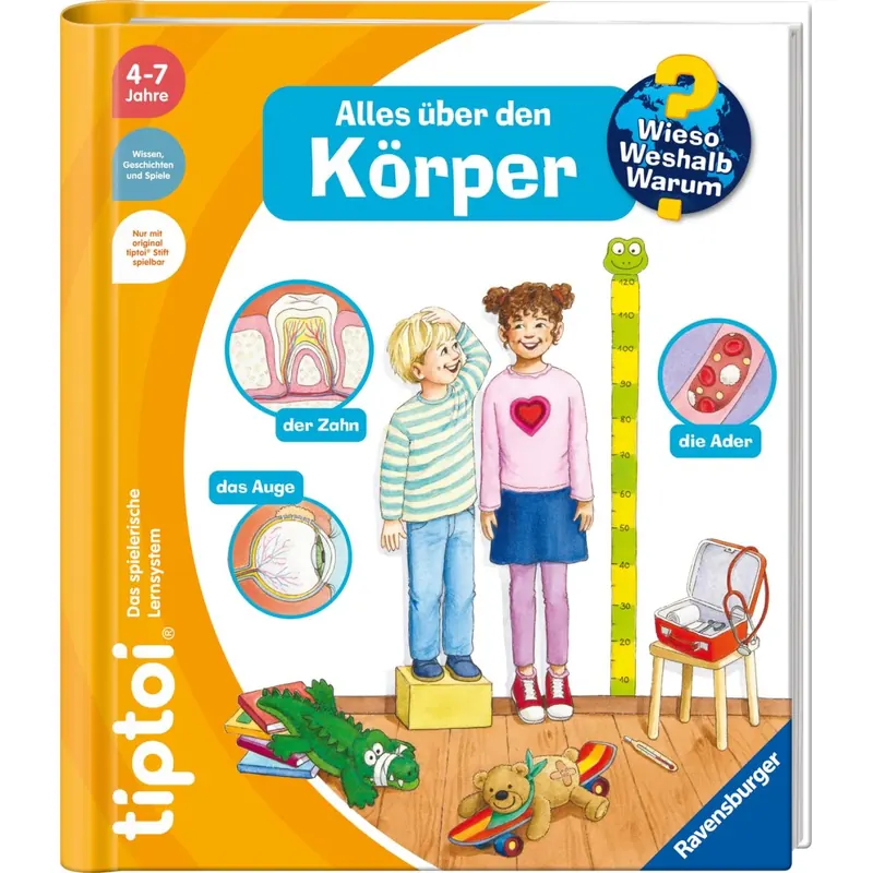 tiptoi® Wieso? Weshalb? Warum? Alles über den Körper, Buch für Kinder ab 4 Jahre Spiralbindung