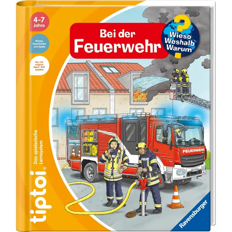 tiptoi® Wieso? Weshalb? Warum? Bei der Feuerwehr, Buch für Kinder ab 4 Jahre Spiralbindung