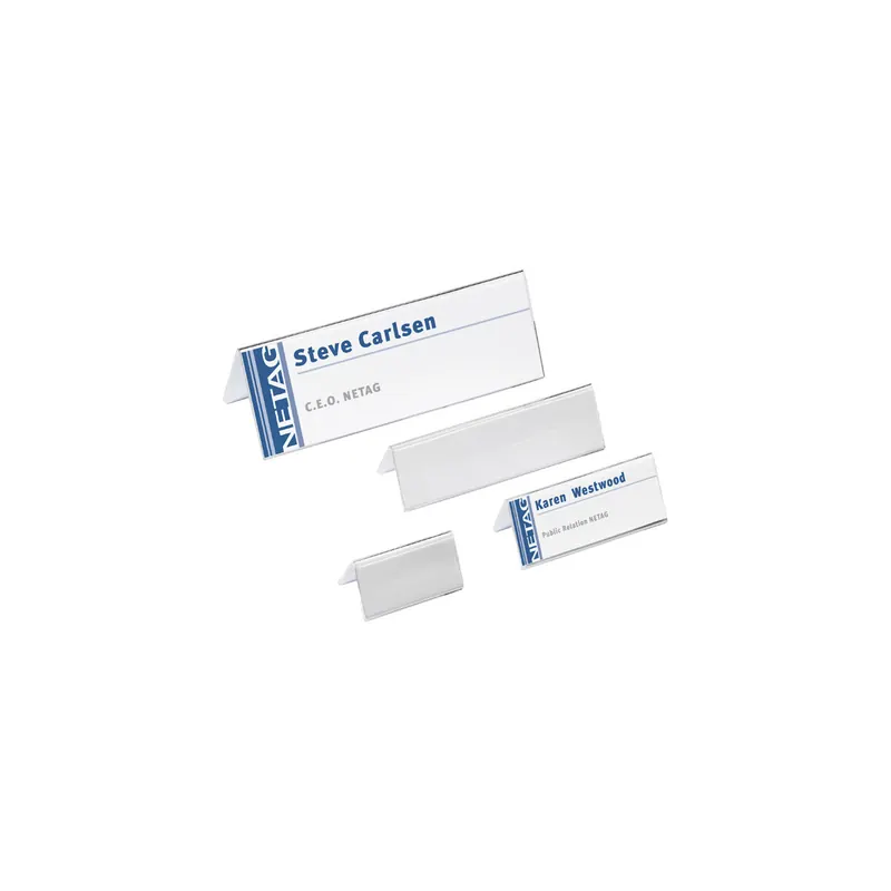 Tischnamensschild Durable 8033 - 61/122 x 150 mm transparent Dachform Acryl Pckg/10