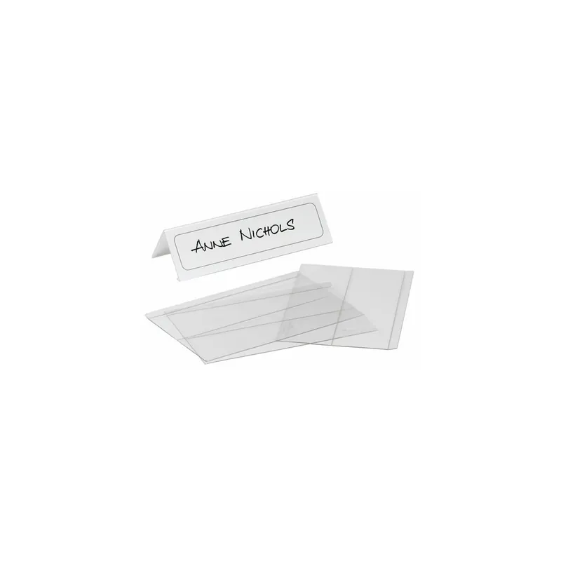 Tischnamensschild Durable 8048 - 61/122 x 210 mm transparent Dachform Polyethylen Pckg/10