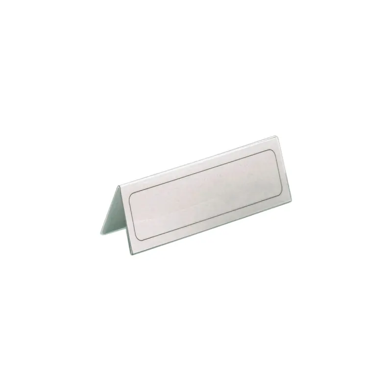 Tischnamensschild Durable 8052 - 61/122 x 210 mm transparent Dachform Kunststoff Pckg/25