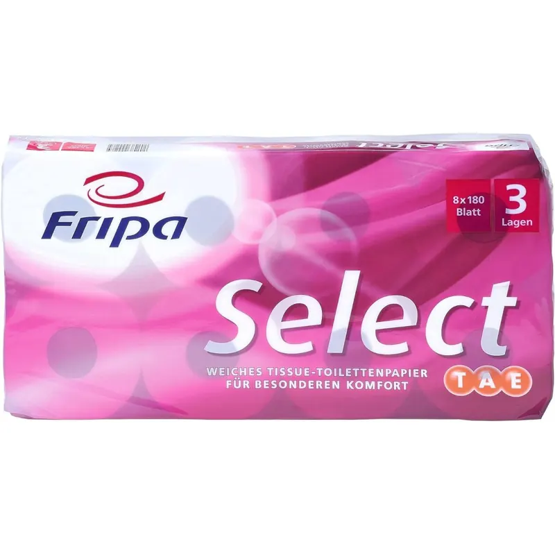 Toilettenpapier 3-lagig 8RL weiß TAE Select FRIPA 1030808