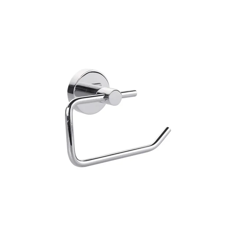 Toilettenpapier Rollenhalter tesa SMOOZ 40314 - chrom mit Wandstück rund Metall
