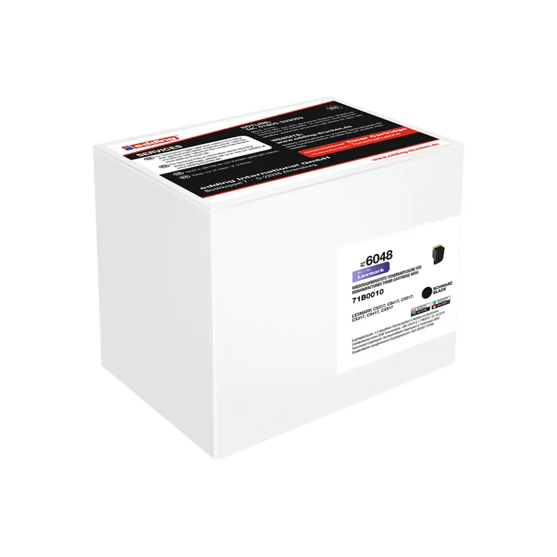 Toner edding ersetzt Lexmark 6048-EDD - schwarz 71B0010/71B20K0 ca. 3.000 Seiten