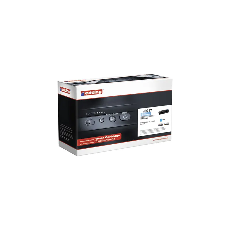 Toner edding ersetzt Samsung 3017-EDD - CLT-C504S cyan ca. 1.800 Seiten