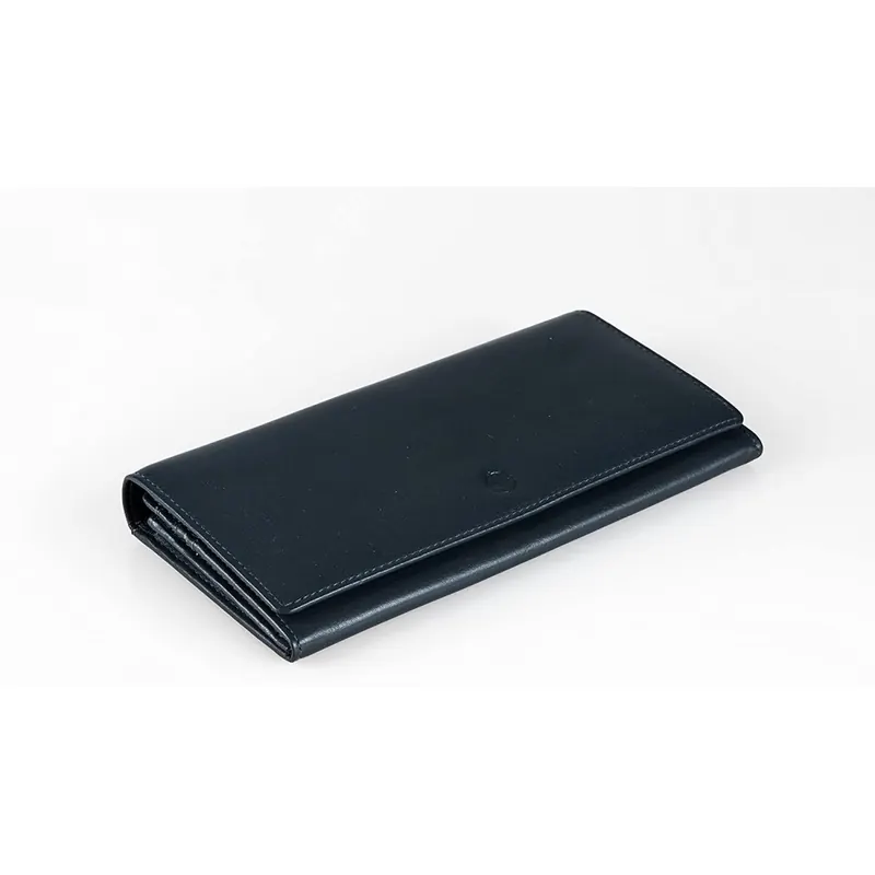TONY PEROTTI Cortina Damen Geldbörse 20 x 10,5 cm in Blau echtes Italienisches Leder