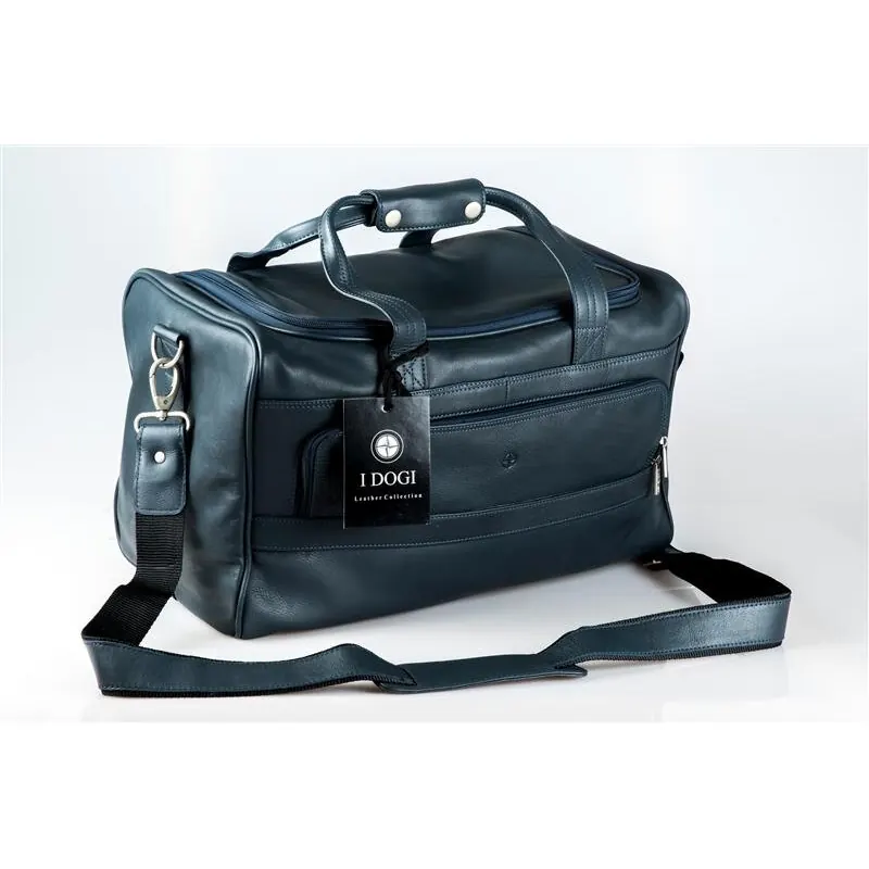 TONY PEROTTI Cortina Reisetasche 42 x 26 x 24 cm in Blau echtes Italienisches Leder