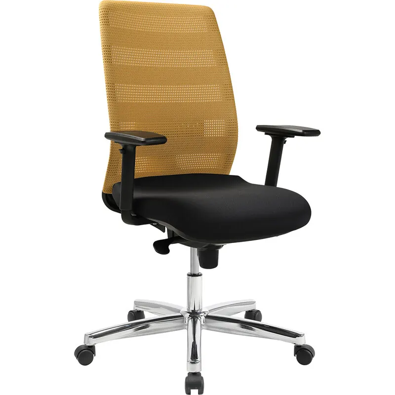 Topstar 492039 Bürostuhl AirPoint II, AP39TW2MT0CX9 Kunststoff gelb, Gestell chrom
