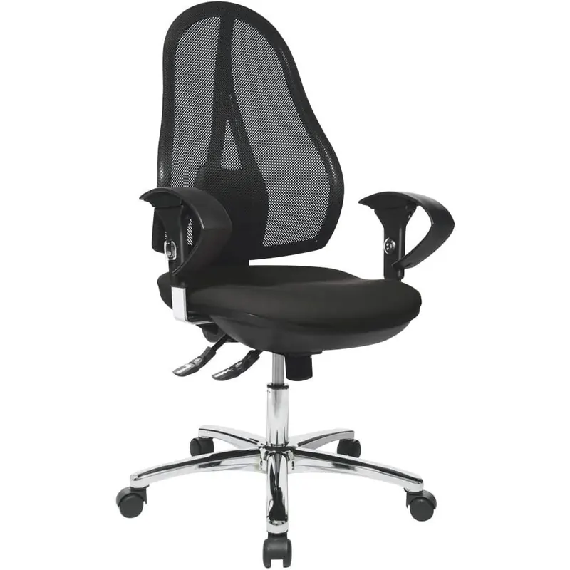 Topstar 514810 Bürostuhl Open Point SY Deluxe, OP290UG20 Stoff schwarz, Gestell chrom